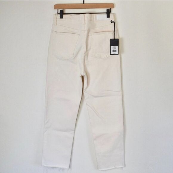 NWT RE/DONE × LEVI'S 70s Ultra High Rise Stove Pipe Raw Hem Jean Vintge White 29 - Picture 6 of 8